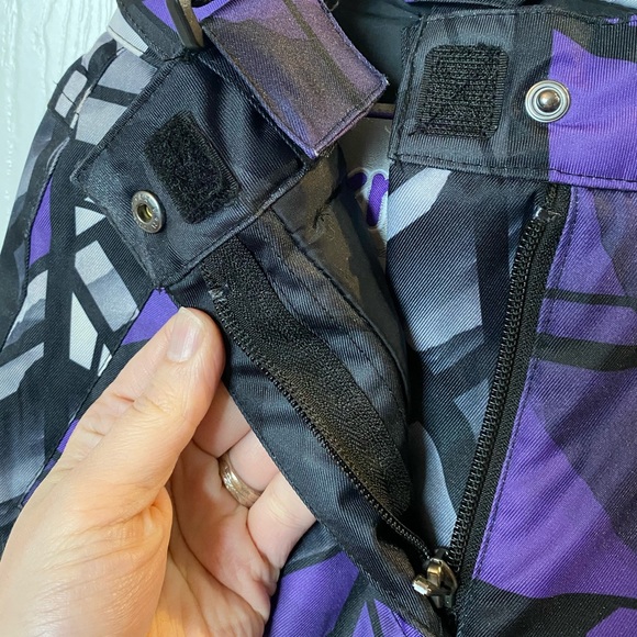 XMTN Kids Snow pants / 3M Thinsulate / Purple Black / Size 5 - Picture 3 of 9